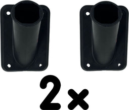 Synx Tools Vlaggenstokhouder set van 2 Zwart Kunststof - vlaggenstokhouder - vlaggenstok - nederlandse vlag - vlaggen - vlaggenmast