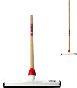 Synx Tools Vloertrekker 45cm Kunststof Vloerwisser - Vloertrekker - Trekkers - Watertrekker - Dweilen/ Natuurrubber - Vloermop/Vloerreiniger - Met Houten Steel 120cm
