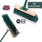Synx Tools Voegenmes 150 cm en Straatbezem met steel 120cm 30cm Groen - Veger - Schoonmaken - onkruidborstel - onkruidmes - schrapers - voegenkrabber met steel 150cm
