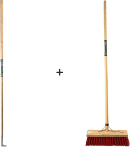 Synx Tools Voegenmes 150 cm Met Steel en Nylon Straatbezem 35 cm - Nylon - Buitenbezem - Met steel 150 cm