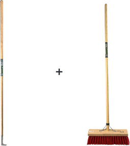 Synx Tools Voegenmes 150 cm Met Steel en Nylon Straatbezem 40 cm - Nylon - Buitenbezem - Met steel 150 cm