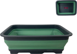 Synx Tools Waskom / Afwasteil Opvouwbaar 8 liter Afwasschaal/ afwasbakken Opvouwbare Camping, afwasteil, Grijs / groen, wastafel, vaatbak, mengkom, kom