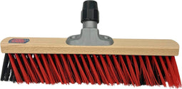 Synx Tools X Bezem 40cm Rood/Zwart- Straatbezem / Stadsbezem - Schrobborstels - Veger - Stadsbezem - Bezem - Buitenbezem - Tuinartikelen - Zonder Steel