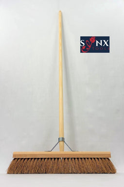 Synx Tools Zaalveger - Cocos 50 cm - Zachte Bezem - Veger - Bezemsteel - Tuin - Binnen Bezem - Schoonmaken - Cocos haren - Zachte bezems met steel 160cm