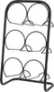 Excellent Houseware Wijnrek - Wijnflessen rek voor 6 flessen 22 x 14 x 38 cm - Zwart (6 flessen)