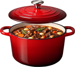 Castex Elegance Royal - Gietijzeren Braadpan 28 cm - 6,4L - Rood