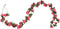 Kerstslingers met bloemen 6 st 240 cm roodroze