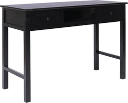 vidaXL - Schrijftafel - 110x45x76 - cm - hout - zwart