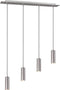 TRIO MARLEY - Hanglamp - 4 lichtpunten - Nikkel mat - 75cm breed (excl. 4x GU10 35W)