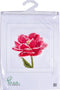 Thea Gouverneur - Borduurpakket met telpatroon - 520A - Voorgesorteerde DMC Garens - Rood-Witte Dubbele Tulp - Aida - 34 cm x 36 cm - DIY Kit