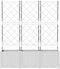 vidaXL - Tuin - Plantcontainer - met - Trellis - 3 - stuks - Wit - 120x40x143 - cm