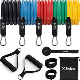 Hulser TPE Tubes Weerstandsbanden set - 12-delig - 4 tot 23 kg - Inclusief handvatten en deuranker