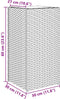vidaXL - Plantenbak - 30x30x60 - cm - poly - rattan - grijs