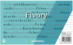 Systeemkaarten 125x200mm lijn + rode koplijn | 10 stuks