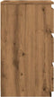 vidaXL - Nachtkastjes - 2 - st - 40x35x62,5 - cm - bewerkt - hout - artisanaal - eiken
