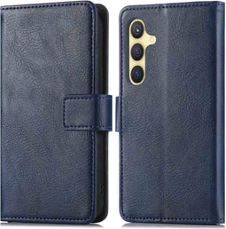 iMoshion Hoesje Geschikt voor Samsung Galaxy S24 Plus Hoesje Met Pasjeshouder - iMoshion Luxe Bookcase - Donkerblauw