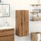 vidaXL - Wandkast - 34,5x34x90 - cm - bewerkt - hout - artisanaal - eikenkleur