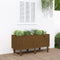 vidaXL - Plantenbak - verhoogd - 121x50x57 - cm - massief - grenenhout - honingbruin