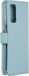 Selencia Galaxy S20 - Echt Lederen Bookcase - 3 Pashouders - Lichtblauw
