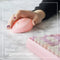PERIDUO-713 Draadloze Mini Toetsenbord en Muis Set AZERTY Pastelroze
