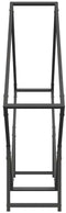 vidaXL - Brandhoutrek - 100x25x100 - cm - koudgewalst - staal - zwart