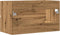 vidaXL - Wastafelkast - 90x38,5x45 - cm - bewerkt - hout - artisanaal - eikenkleur
