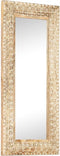 vidaXL - Spiegel - handgesneden - 110x50x2,6 - cm - massief - mangohout