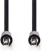 Nedis Stereo-Audiokabel - 3,5 mm Male - 3,5 mm Male - Vernikkeld - 3.00 m - Rond - Zwart - Envelop