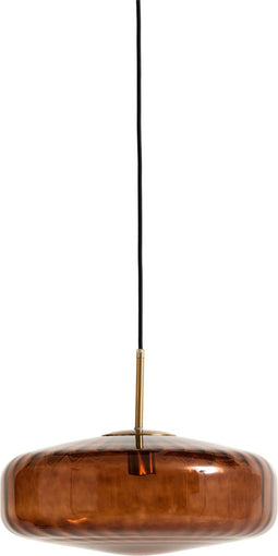 vtwonen Hanglamp Pleat - Antiek Bruin - Ø30cm - Retro - Woonkamer - Slaapkamer