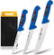 Eikaso Solingen Slagersmessenset Blauw – 3-Delig – IJsgehard Molybdeenstaal – Ergonomisch – Incl. Messentas