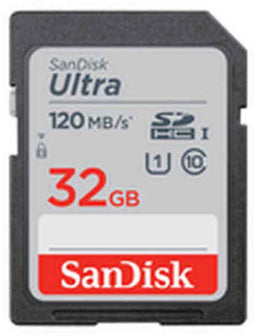 Sandisk Ultra UHS-I - SDHC-kaart 32GB - Leessnelheden tot 100 MB/s - Class 10 voor Full HD