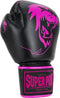 Super Pro Combat Gear - Warrior Kickbokshandschoenen - Lederen 8oz - Zwart/Roze