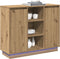 vidaXL - Dressoir - met - LED - Artisan - Eiken - 90x32x75 - cm - Geengineerd - Hout