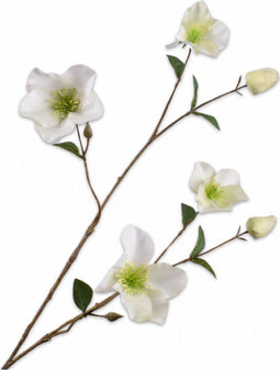 Silk-ka Kunstbloem-Zijden Bloem Helleborus Tak "Real Touch" Wit 94 cm