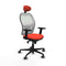 Piqueras y Crespo 2D036G1 - Bureaustoel - Hoofdsteun 1D lendensteun - Donker oranje