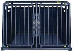4Pets Autobench Pro Noir 22 - Autobenche voor 2 honden - Dubbelwandig kunststof - Antraciet