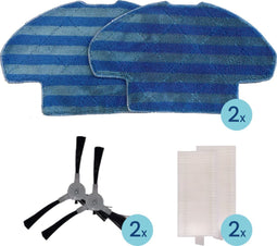 Gologi GO26 - Reserveonderdelen Set - 2x Dweildoeken 2x Zijborstels 2x HEPA filters (6 stuks)