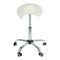 Alora zadelkruk - Tabouret – Wit/Chrome - kruk – kapperskruk