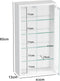VDD Vitrinekast - Wandvitrine - Staande Hangende Showcase - Houten Glazen Vitrinekast - Wit - 40x60x12 cm