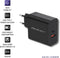 Qoltec Oplader | 63W | 5-20V | 1.5-3A | USB type C PD | USB-kwaliteitscontrole 3.0 | Zwart.
