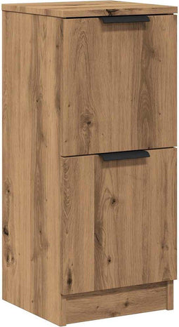 vidaXL - Dressoir - 30x30x70 - cm - bewerkt - hout - artisanaal - eikenkleur