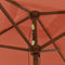 vidaXL - Parasol - met - houten - paal - 198x198x231 - cm - terracottakleurig