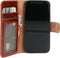 Mobiparts Excellent Wallet Case - Flip Cover - Echt leder - Bruin (iPhone 12 mini)