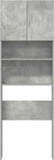 vidaXL - Wasmachinekast - 64x24x190 - cm - bewerkt - hout - betongrijs