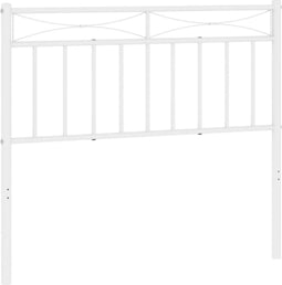 vidaXL - Hoofdbord - 100 - cm - metaal - wit