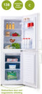Domo DO91304C - Vrijstaande Koel-vriescombinatie - 138 liter - Energieklasse C - Wit