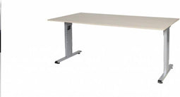Verstelbaar Bureau - 180x90 Eiken - alu frame