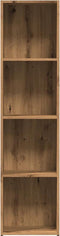 vidaXL - Boekenkast - 36x30x143 - cm - bewerkt - hout - artisanaal - eikenkleur