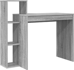 vidaXL - Bureau - met - Opslag - Grijs - Sonoma - 100x40x90 - cm - Gelaagd - Hout