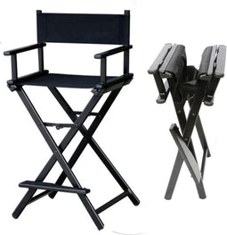 VDD Regisseurstoel Make up - Visagie Kappers Stoel - Inklapbaar - Zwart